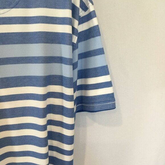 Izod Advantage Performance Natural Stretch Men's 2 Button Striped Polo Size XXL - Picture 10 of 11